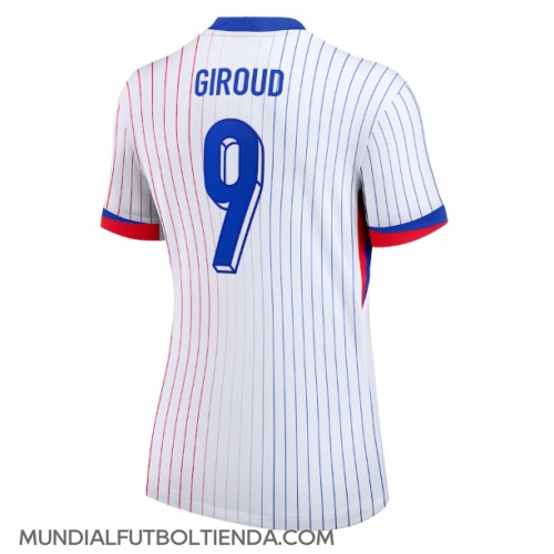 Camiseta Francia Olivier Giroud #9 Segunda Equipación Replica Eurocopa 2024 para mujer mangas cortas